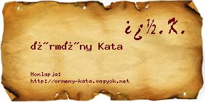 Örmény Kata névjegykártya